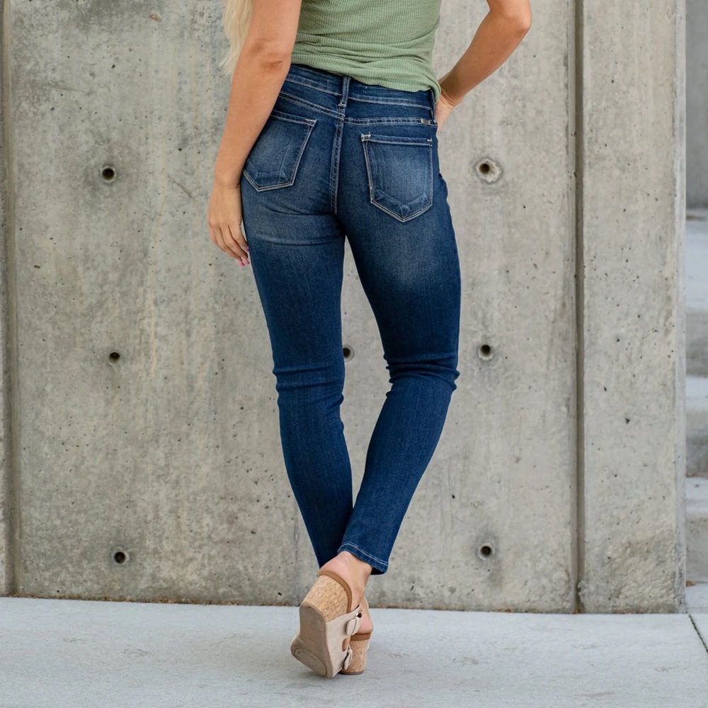 KanCan Dark Blue High-Rise Skinny Jeans